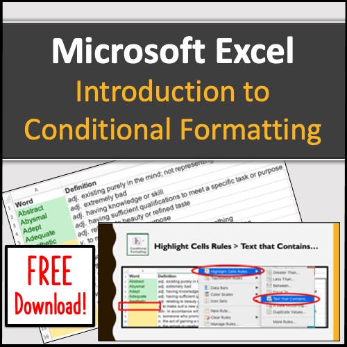 Tutorial: Microsoft Excel Glossary, Excel Classes